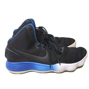 Nike Hyperdunk Flyknit 2017 Shoes Men's Size 12 Sneakers Black Game Royal White